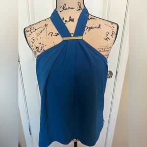 NWT Michael Kors Women’s Blue Halter Top Size Small